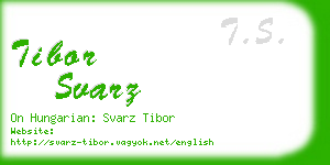 tibor svarz business card